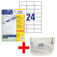 Avery Zweckform 2400er-Pack Universal Klebeetiketten 3474 inkl. Kosmetiktasche