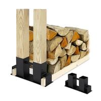 relaxdays 2er-Set Holzstapelhilfe
