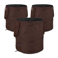relaxdays 3er-Set Laubsack selbstaufstellend 85 Liter