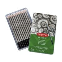 Bleistift-Set DERWENT Sketching Academy, 2B/3B/4B/5B/6B/B/HB/H/2H/3H/4H/5H, ohne Radiergummi