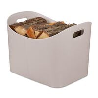 relaxdays Feuerholzkorb Kunstleder XL