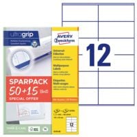 Avery Zweckform Universal-Etiketten permanent weiß 105x48 mm 780 Stück 6175-65 mit ultragrip