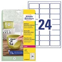 Avery Zweckform Wetterfeste Folien-Etiketten 63,5 x 33,9 mm L4773REV-20