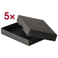Falken Archiv-Box PURE Box Black DIN A5 40mm 5 Stck