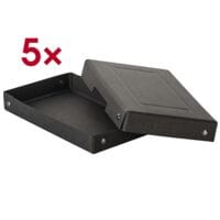 Falken Archiv-Box PURE Box Black DIN A6 25mm 5 Stck