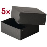 Falken Archiv-Box PURE Box Black 20x20 85mm 5 Stck