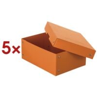Falken Archiv-Box PURE Box orange DIN A5 100mm 5 Stck