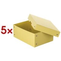 Falken Archiv-Box PURE Box gelb DIN A5 100mm 5 Stck