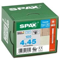 SPAX Fassadenschrauben T15 Linsensenkkopf A2 4 x 45 mm 100 St.