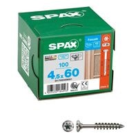 SPAX Fassadenschrauben T20 Linsensenkkopf A2 4,5 x 60 mm 100 St.