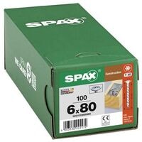 SPAX Holzbauschrauben T30 Tellerkopf WIROX 6 x 80 mm 100 St.