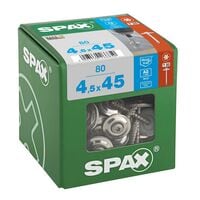 SPAX Spenglerschrauben T20 Linsensenkkopf A2 8 x 45 mm 80 St.