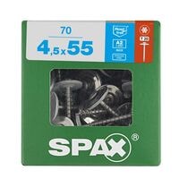 SPAX Spenglerschrauben T20 Linsensenkkopf A2 8 x 55 mm 70 St.