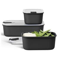 MEPAL Frischhaltedosen-Set EasyClip Nordic Black 3 Stck