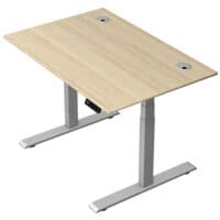 Kerkmann elektr. hhenverstellbarer Steh-Sitztisch Move 2 Plus 120 cm, T-Fu silberfarben