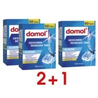 domol 2 + 1 Aktion: Geschirrreiniger Tabs Classic 3x 60 Tabs