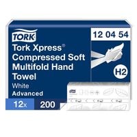 Papierhandtcher Tork H2 Advanced 2-lagig, wei, 21,2 cm x 32,2 cm aus Recyclingpapier mit I-Falzung - 2400 Blatt gesamt