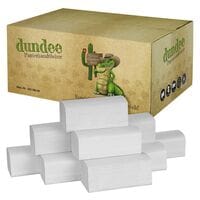 Papierhandtcher Dundee 2-lagig, wei, 25,0 cm x 23,0 cm aus Recyclingpapier mit Zick-Zack-Falzung - 3200 Blatt gesamt