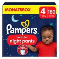 Pampers Windelhosen Monatsbox baby-dry™ night pants Gr.4 (9-15 kg) 180 Stck