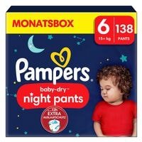 Pampers Windelhosen Monatsbox baby-dry™ night pants Gr.6 (15+ kg) 138 Stck