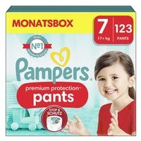 Pampers Windelhosen premium protection™ Monatsbox Gr.7 (17+ kg) 123 Stck