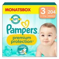 Pampers Windeln Monatsbox premium protection™ Gr.3 (6-10 kg) 204 Stck