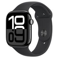 Apple Watch Series 10 46 mm Aluminium Diamantschwarz (GPS+Cellular) Sportarmband schwarz M/L 64 GB schwarz, diamantschwarz