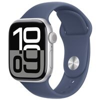 Apple Watch Series 10 42 mm Aluminium Silber (GPS+Cellular) Sportarmband denim M/L 64 GB denim, silber