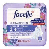 facelle 16er-Pack Monatsbinden Ultra Binden normal + Flgel + Frischeduft