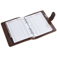 Bind Terminplaner A5  Kunstleder mit Druckknopfverschluss braun
