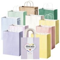 folia 20er-Pack Papier-Tragetaschen »PASTELL« Größe M