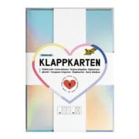 folia Klappkarten »Irideszenz«, mit Umschlag, 5 Stück