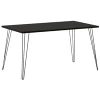 Mbelpartner Schreibtisch Hank 140 cm, 4-Fu schwarz