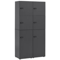 Mbelpartner Spind-Set Locked 6x1 mit Zahlenschloss