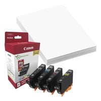 Canon Photo Value Pack: Tintenpatronen-Set »CLI-526 C/M/Y/BK« + Fotoglanzpapier Plus II