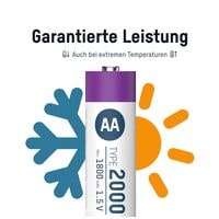 Ansmann 4x USB-Akkus mit Ladekabel 2000 Mignon AA 1800 mAh