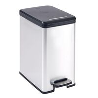 Curver Mlleimer DECOBIN SLIM BIN 25.0 L silbermetallic