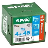 SPAX Universalschrauben T20 Senkkopf Edelstahl A2 4,5 x 45 mm 200 Stck