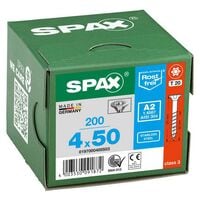 SPAX Universalschrauben T20 Senkkopf Edelstahl A2 4 x 50 mm 200 Stck