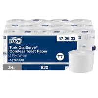Tork Toilettenpapier T7 Advanced 2-lagig, wei - 1 Pack = 24 Rollen