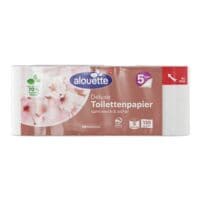 alouette Toilettenpapier Deluxe 5-lagig, wei - 8 Rollen (1 Pack  8 Rollen)