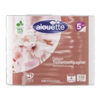 alouette Toilettenpapier Deluxe 5-lagig, wei - 4 Rollen (1 Pack  4 Rollen)