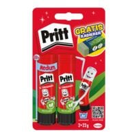 Pritt 2er-Pack Klebestift Original + Radiergummi