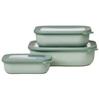MEPAL Frischhaltedosen-Set Cirqula rechteckig flach Nordic sage 3 Stck