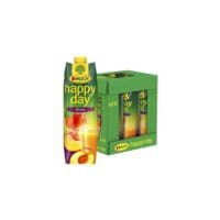 happy day 6er-Pack Fruchtnektar Pfirsich 1 Liter