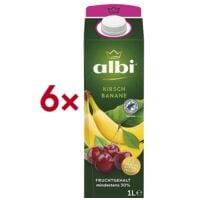 Albi 6er-Pack Fruchtnektar Kirsch-Banane 1 Liter