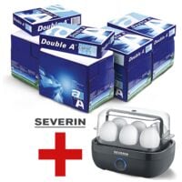 4x Multifunktionales Druckerpapier A4 Double A - 10000 Blatt gesamt inkl. Eierkocher EK 3165