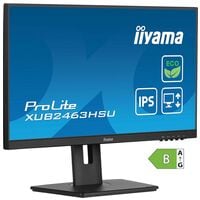 Iiyama ProLite XUB2463HSU-B1 LED Monitor, 61,0 cm (24''), 16:9, Full HD, HDMI, DisplayPort, 2x USB, Kopfhrer-/Mikrofonkombinationsbuchse