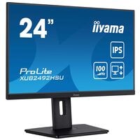 Iiyama ProLite XUB2492HSU-B6 LED Monitor, 61,0 cm (24''), 16:9, Full HD, HDMI, DisplayPort, 4x USB, Kopfhrer-/Mikrofonkombinationsbuchse
