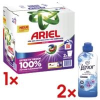 ARIEL Colorwaschmittel Pods Professional All-in-1 Color+ 100 WL inkl. 2x Weichspler Aprilfrisch 756 ml 36 WL